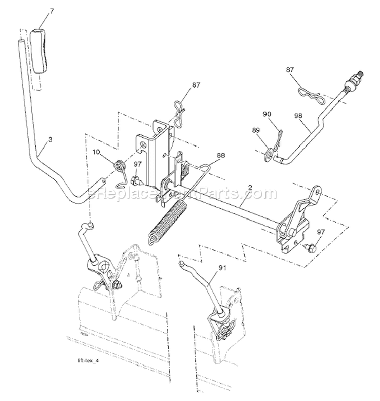 Page G Diagram and Parts List for 2242T YTH  96043002101 -2006-03 Husqvarna Lawn Tractor