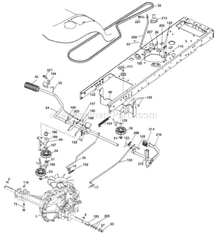 Page C Diagram and Parts List for 2242T YTH  96043002102 -2008-01 Husqvarna Lawn Tractor