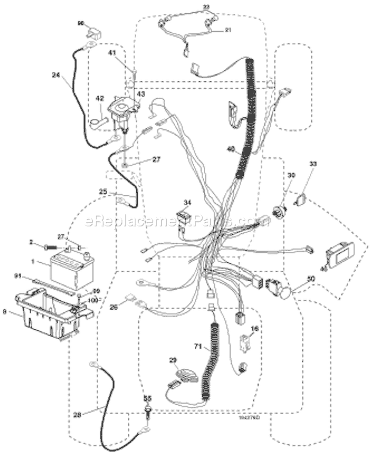 Page D Diagram and Parts List for 2242T YTH  96043002102 -2008-01 Husqvarna Lawn Tractor