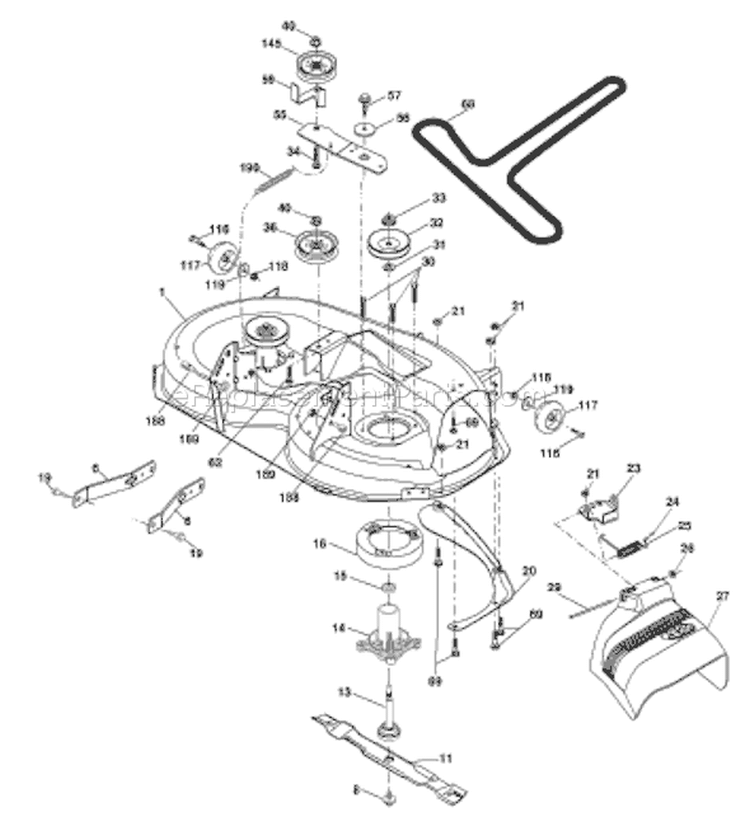 Page F Diagram and Parts List for 2242T YTH  96043002102 -2008-01 Husqvarna Lawn Tractor