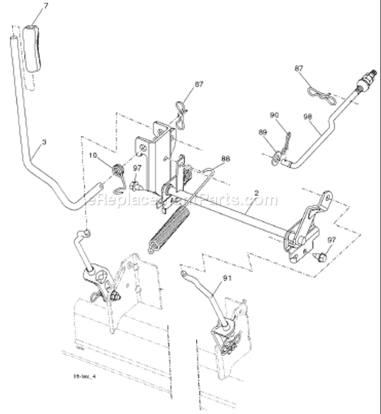 Page G Diagram and Parts List for 2242T YTH  96043002102 -2008-01 Husqvarna Lawn Tractor
