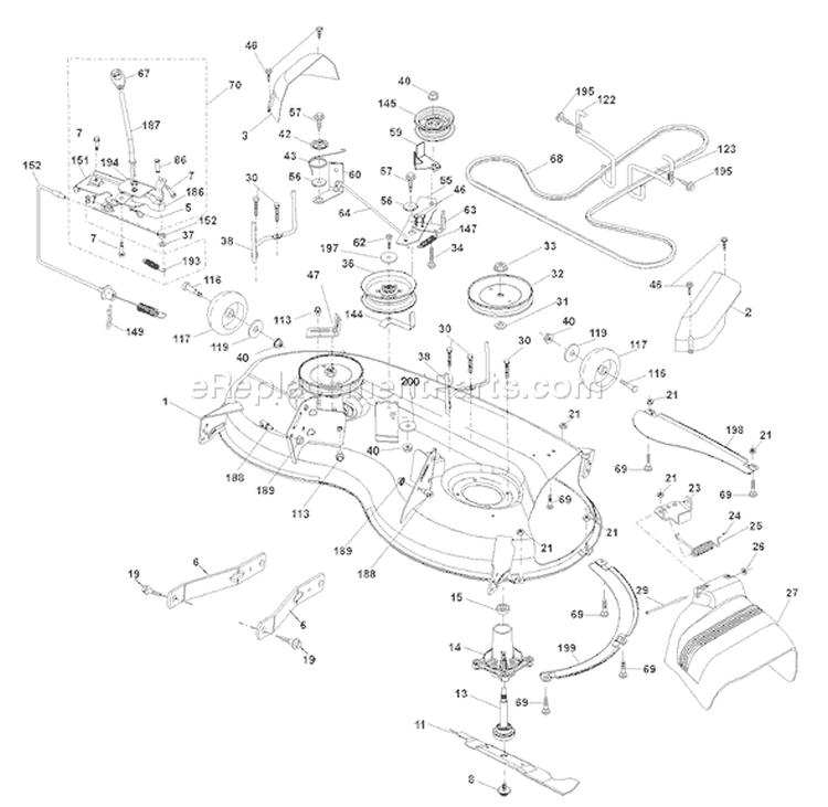 Page F Diagram and Parts List for 2246 YTH  96043003700 -2006-11 Husqvarna Lawn Tractor