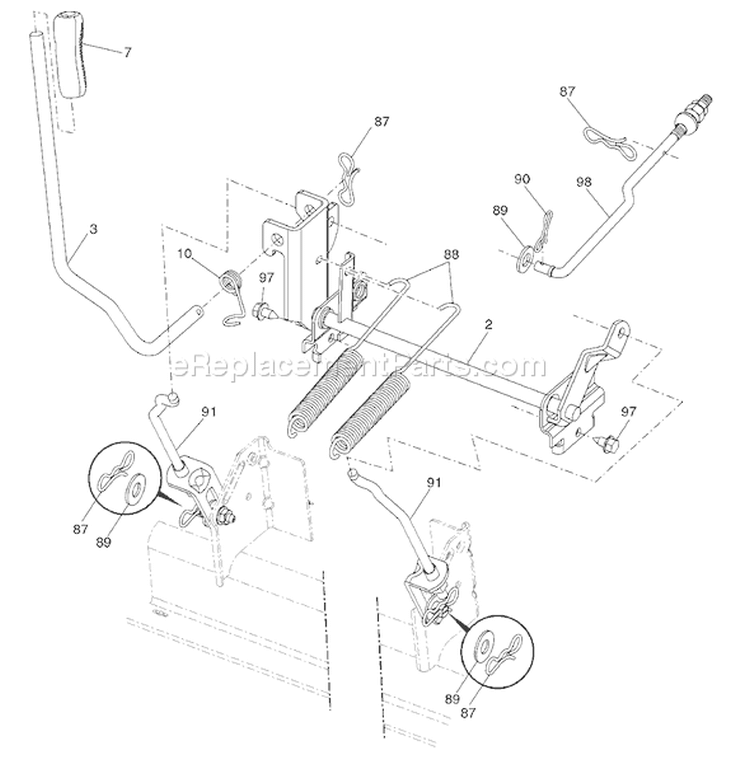 Page G Diagram and Parts List for 2348 YTH  96043003501 -2008-01 Husqvarna Lawn Tractor