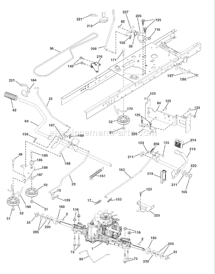 Page C Diagram and Parts List for 2348 YTH  96045000501 -2008-02 Husqvarna Lawn Tractor