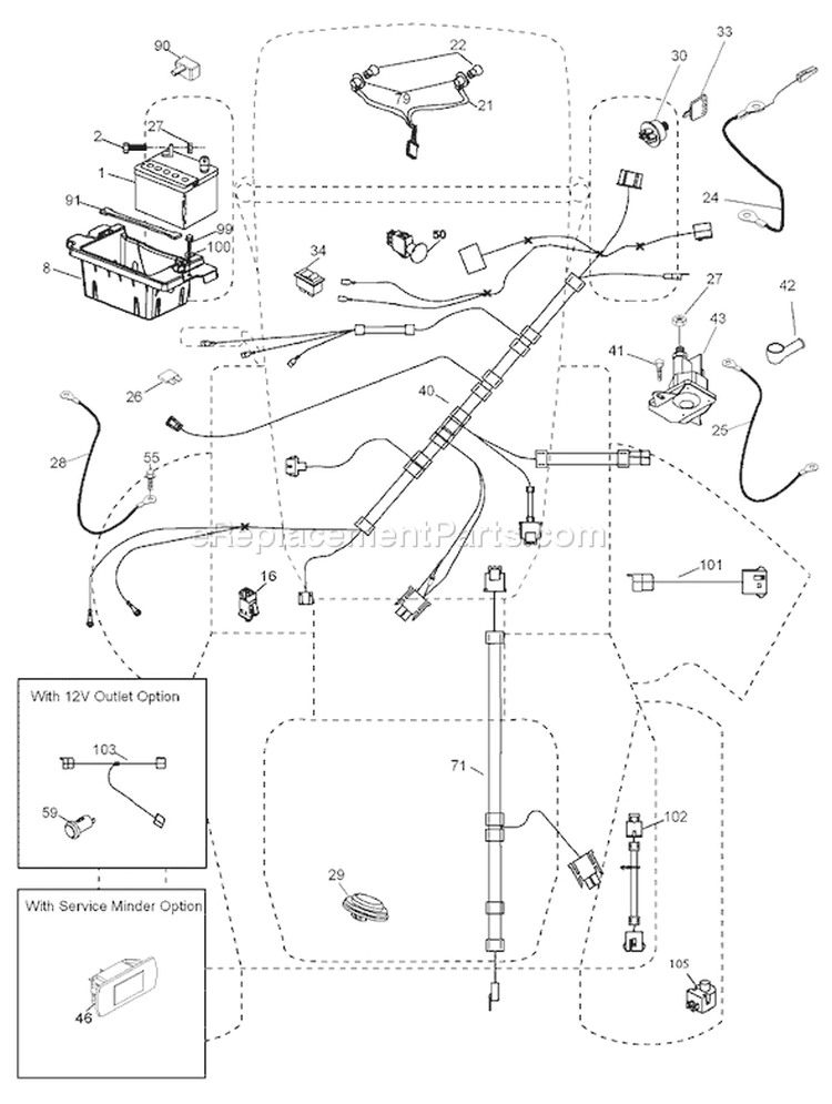 Page D Diagram and Parts List for 2348 YTH  96045000501 -2008-02 Husqvarna Lawn Tractor