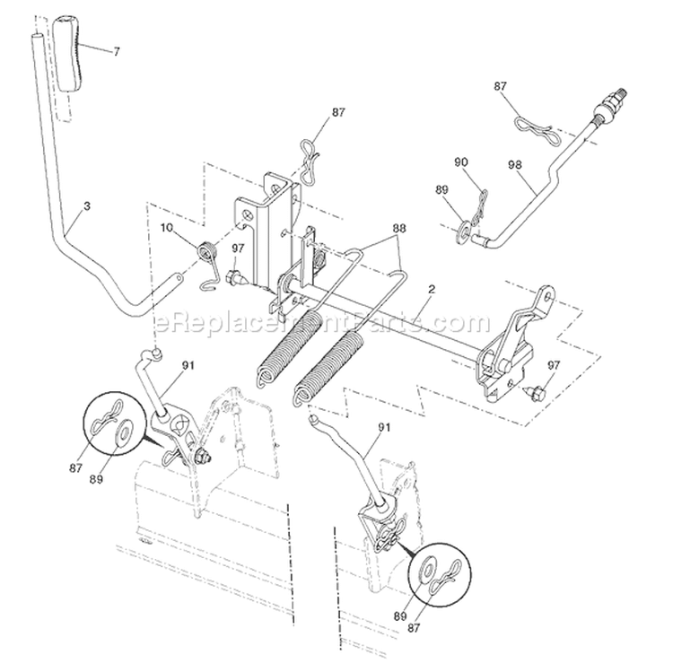 Page G Diagram and Parts List for 2348 YTH  96045000501 -2008-02 Husqvarna Lawn Tractor