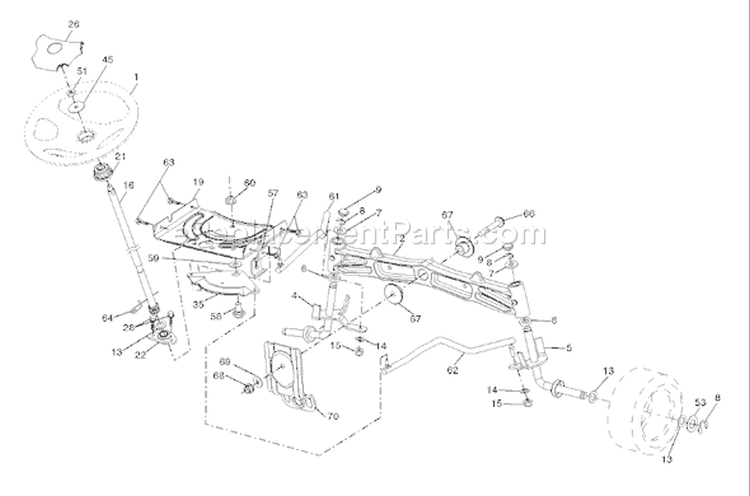 Page I Diagram and Parts List for 2348 YTH  96045000501 -2008-02 Husqvarna Lawn Tractor