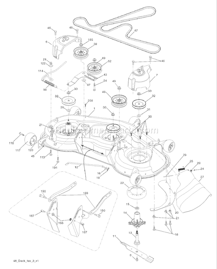 Page F Diagram and Parts List for 2348 YTH  96045000502 -2008-04 Husqvarna Lawn Tractor