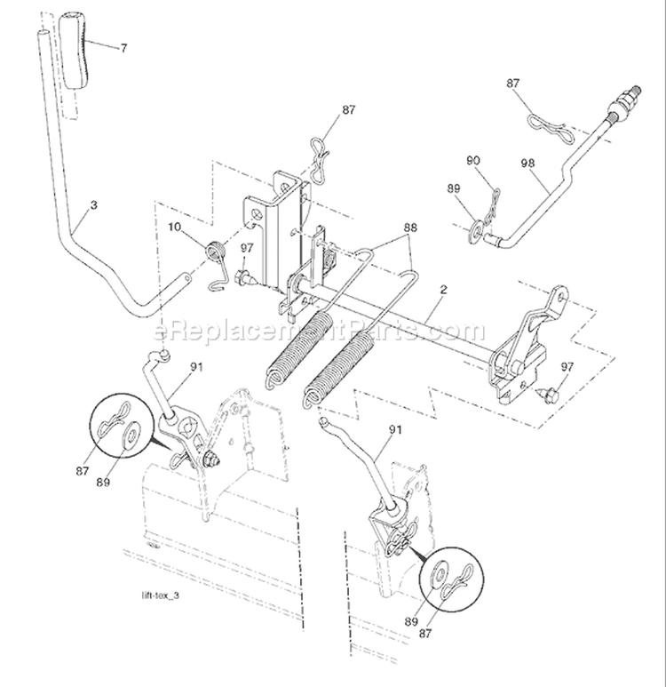 Page G Diagram and Parts List for 2348 YTH  96045000502 -2008-04 Husqvarna Lawn Tractor