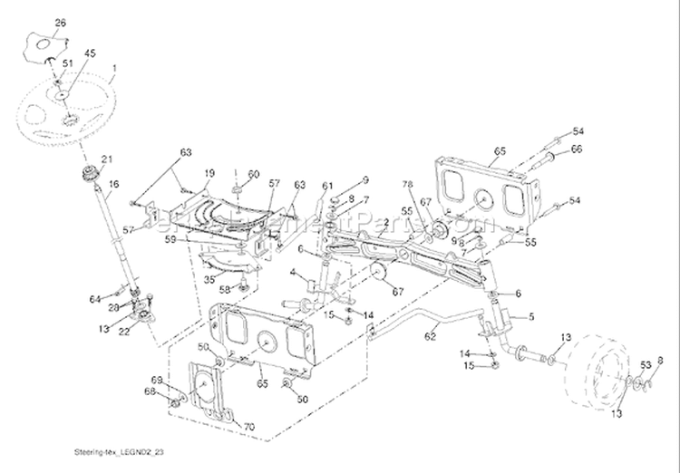 Page I Diagram and Parts List for 2348 YTH  96045000502 -2008-04 Husqvarna Lawn Tractor