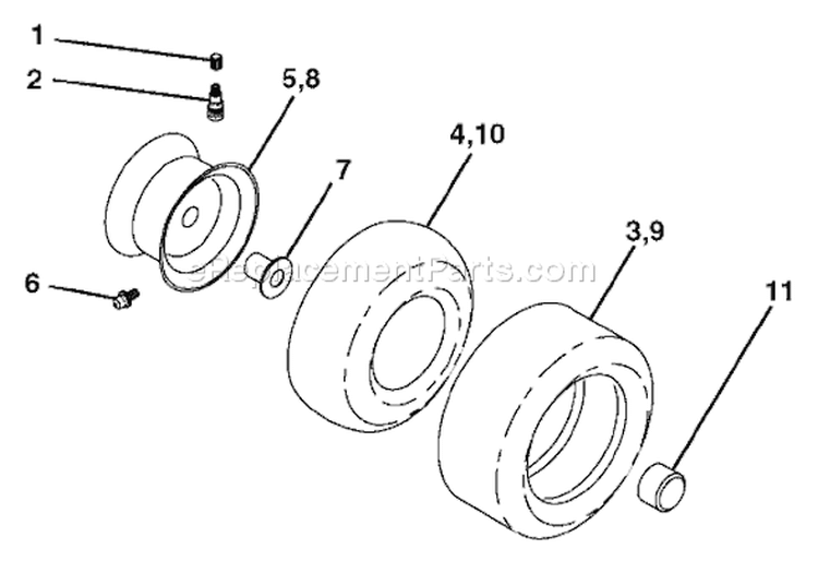 Page J Diagram and Parts List for 2448 YTH  917.279080 -960130007 -2004-12 Husqvarna Lawn Tractor