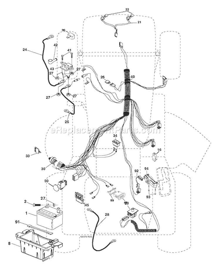 Page D Diagram and Parts List for 2448 YTH  917.279080 -960130007 -2004-12 Husqvarna Lawn Tractor