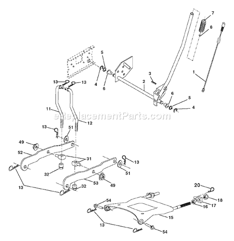 Page G Diagram and Parts List for 2448 YTH  917.279080 -960130007 -2004-12 Husqvarna Lawn Tractor