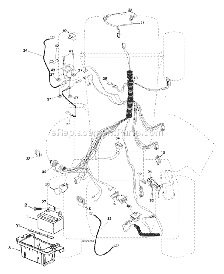 Page D Diagram and Parts List for 2448 YTH  96013000700 -2005-09 Husqvarna Lawn Tractor