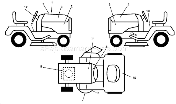 Page B Diagram and Parts List for 2448 YTH  96015000100 -2005-03 Husqvarna Lawn Tractor
