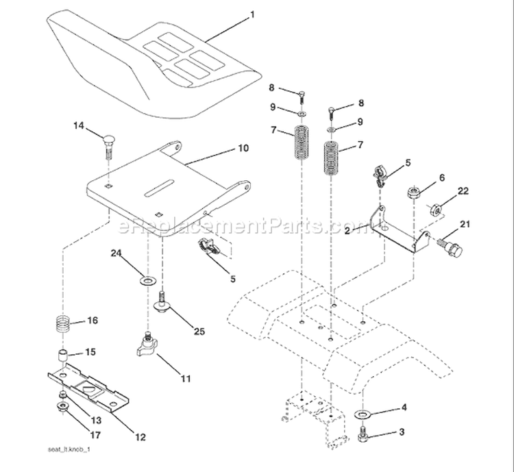 Page H Diagram and Parts List for 2448 YTH  96015000100 -2005-03 Husqvarna Lawn Tractor