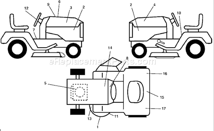 Page B Diagram and Parts List for 2448 YTH  96015000101 -2005-03 Husqvarna Lawn Tractor