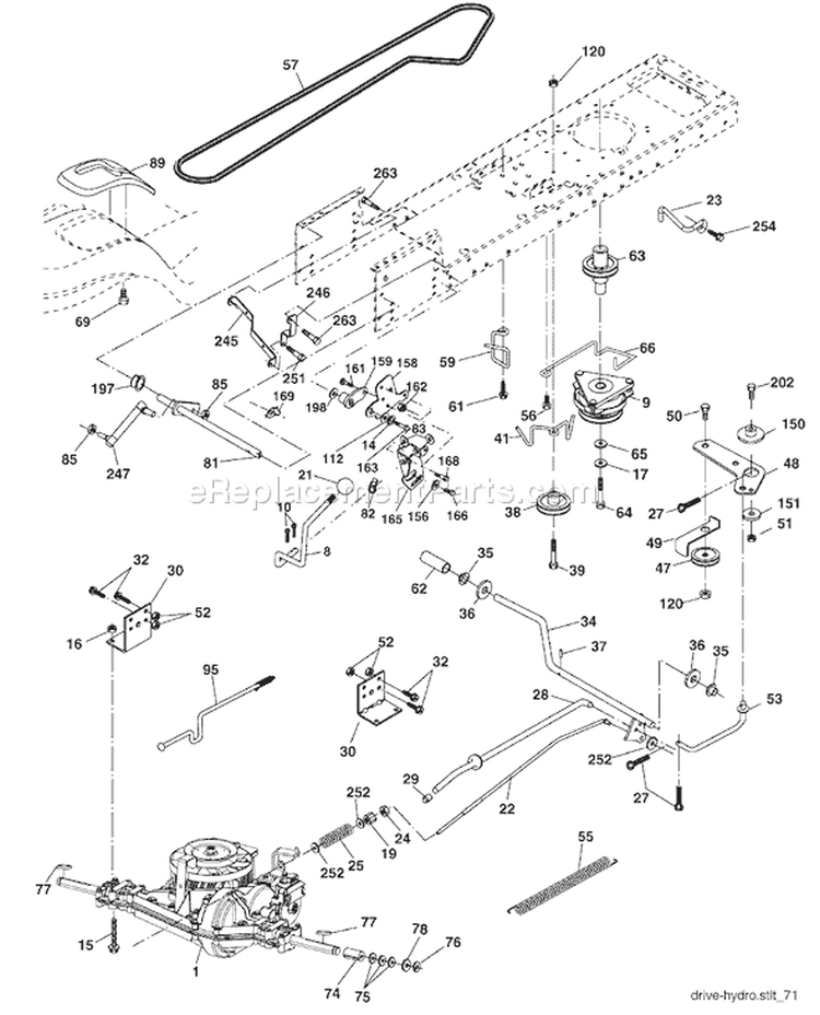 Page C Diagram and Parts List for 2448 YTH  96015000101 -2005-03 Husqvarna Lawn Tractor