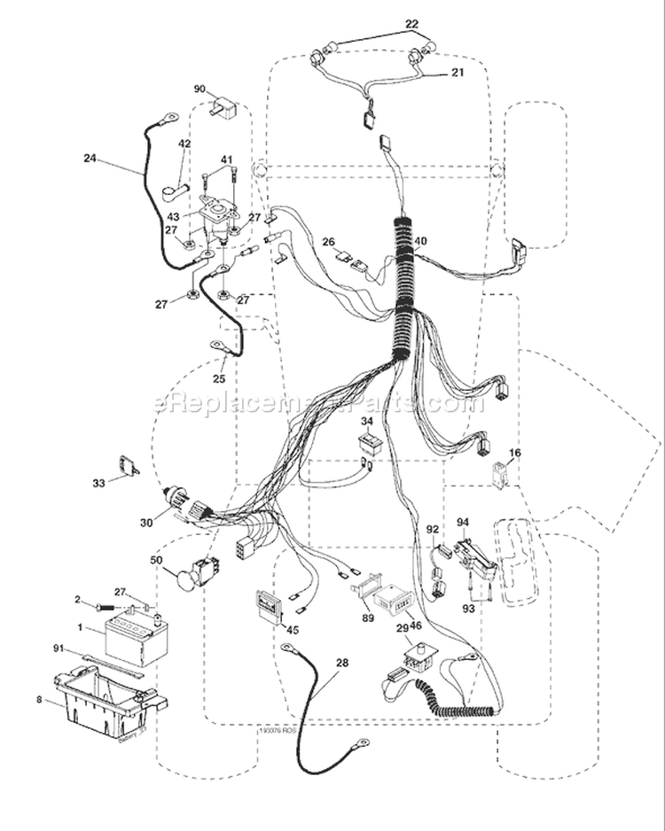 Page D Diagram and Parts List for 2448 YTH  96015000101 -2005-03 Husqvarna Lawn Tractor
