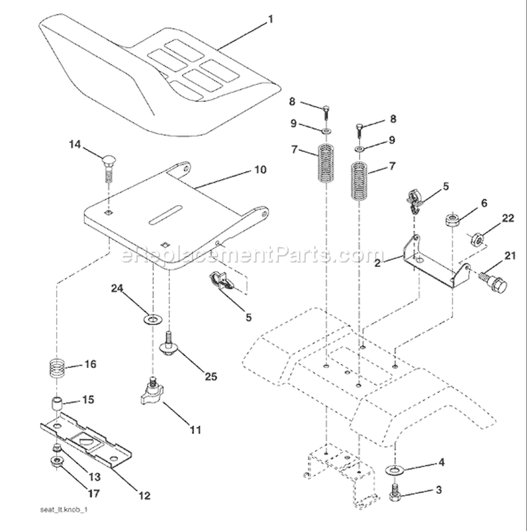 Page H Diagram and Parts List for 2448 YTH  96015000101 -2005-03 Husqvarna Lawn Tractor