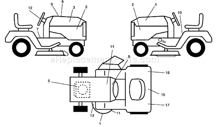 Page B Diagram and Parts List for 2448 YTH  96015000102 -2005-03 Husqvarna Lawn Tractor