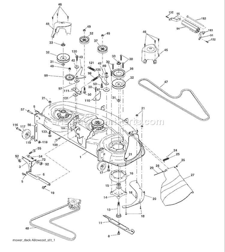 Page F Diagram and Parts List for 2448 YTH  96015000102 -2005-03 Husqvarna Lawn Tractor