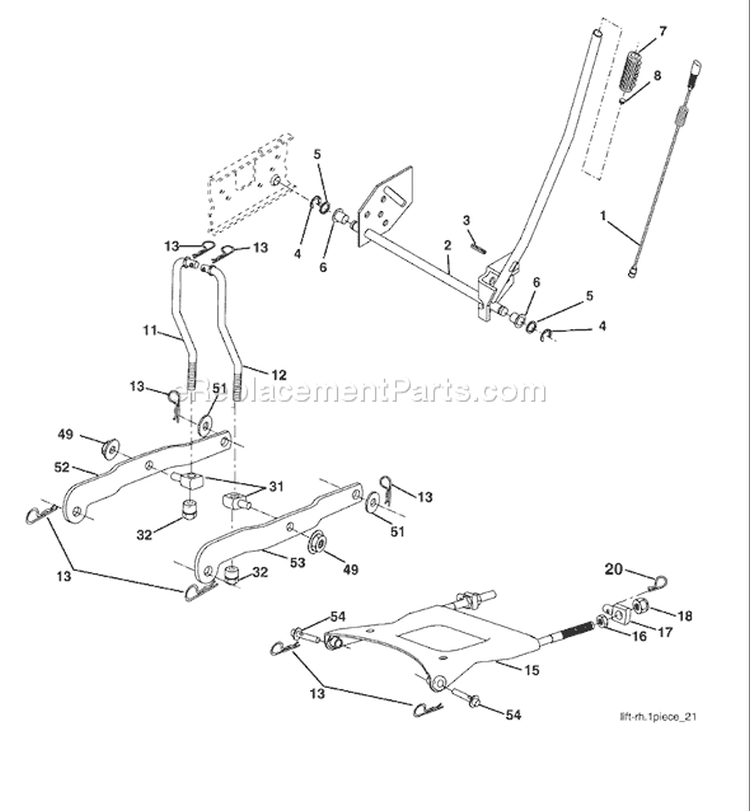 Page G Diagram and Parts List for 2448 YTH  96015000102 -2005-03 Husqvarna Lawn Tractor