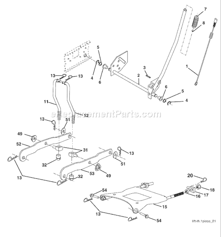 Page G Diagram and Parts List for 2448 YTH  96015000103 -2005-03 Husqvarna Lawn Tractor