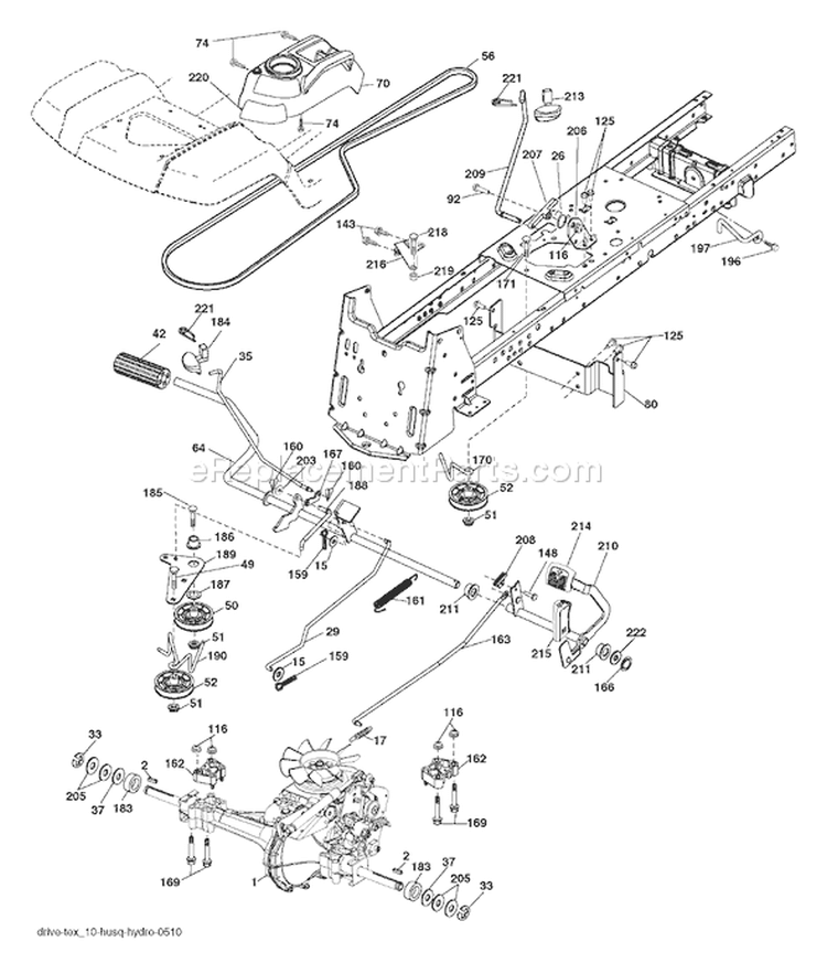Page C Diagram and Parts List for 2448T YTH  96043000800 -2006-03 Husqvarna Lawn Tractor