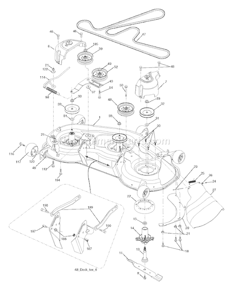 Page F Diagram and Parts List for 2448T YTH  96043000800 -2006-03 Husqvarna Lawn Tractor