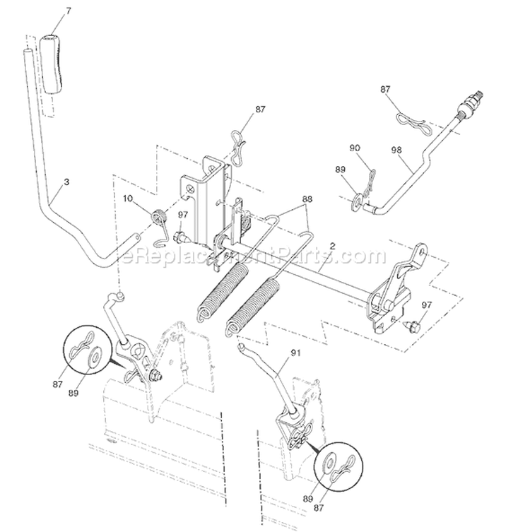 Page G Diagram and Parts List for 2454 YTH  96043003401 -2006-12 Husqvarna Lawn Tractor