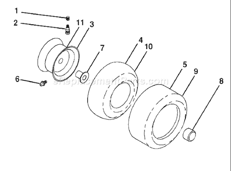 Page J Diagram and Parts List for 2454 YTH  96043003402 -2008-02 Husqvarna Lawn Tractor