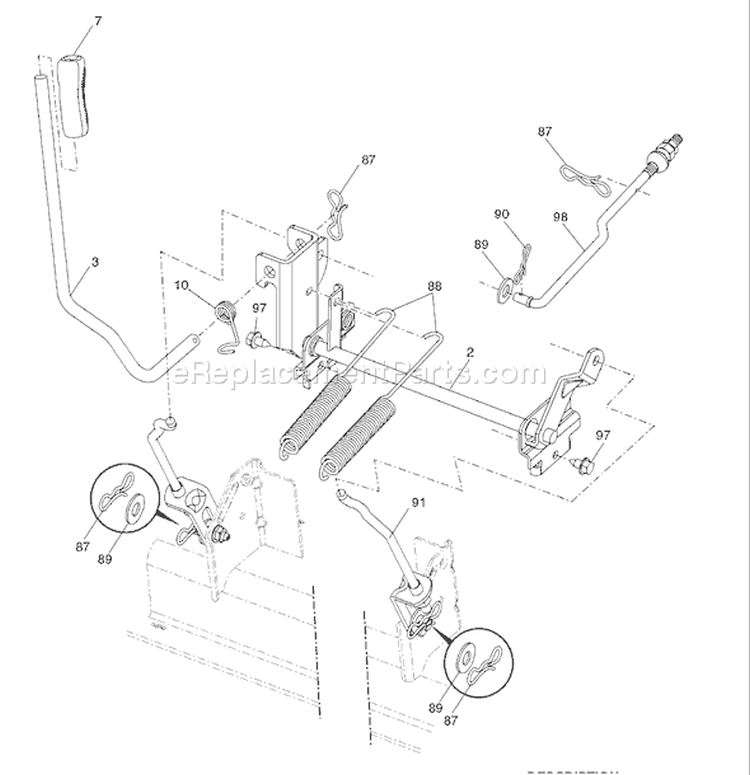 Page G Diagram and Parts List for 2454 YTH  96043003402 -2008-02 Husqvarna Lawn Tractor