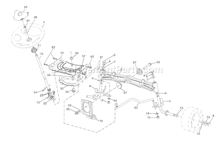 Page I Diagram and Parts List for 2454 YTH  96043003402 -2008-02 Husqvarna Lawn Tractor