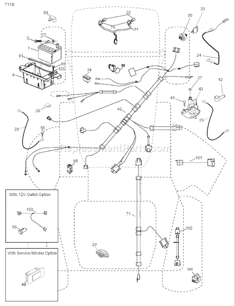 Page D Diagram and Parts List for 2454 YTH  TSC -96043005400 -2008-04 Husqvarna Lawn Tractor