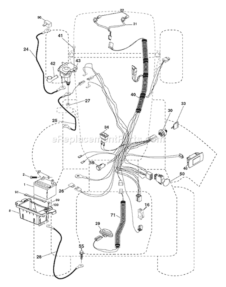 Page D Diagram and Parts List for 2454T YTH  96043002203 -2006-03 Husqvarna Lawn Tractor