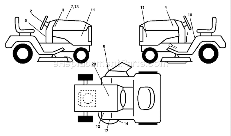 Page B Diagram and Parts List for 2548B YTH  954571984 -2004-06 Husqvarna Lawn Tractor