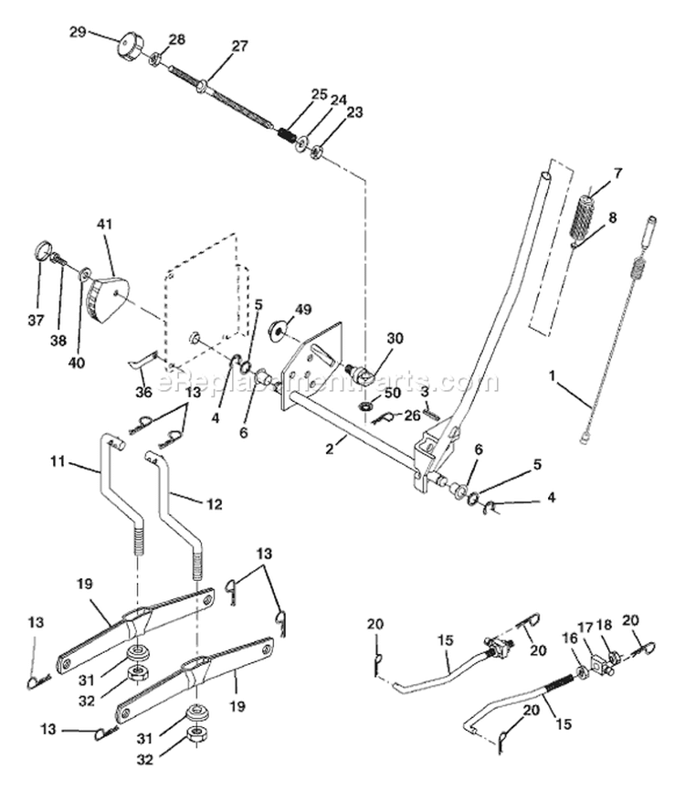 Page G Diagram and Parts List for YTKH 1542 XPC 954568465 -2004-03 Husqvarna Lawn Tractor