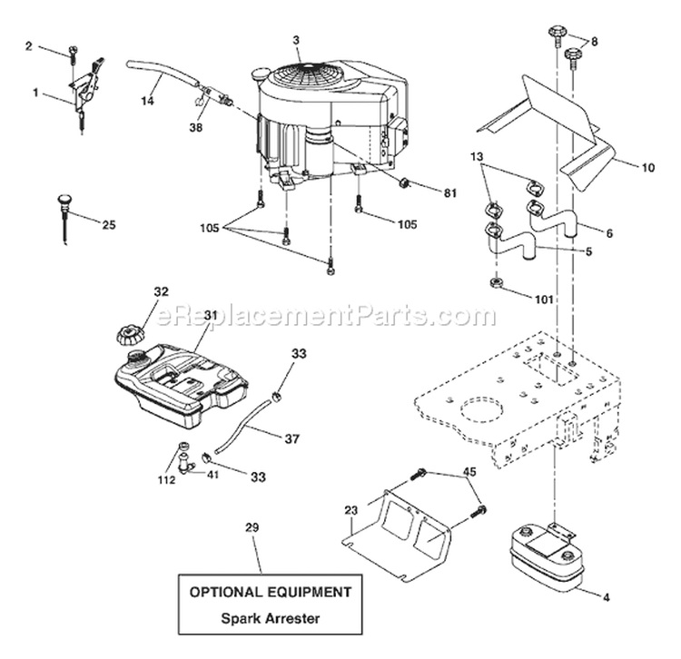 Page E Diagram and Parts List for YTKH 1848 XPB 954568489 -2004-03 Husqvarna Lawn Tractor