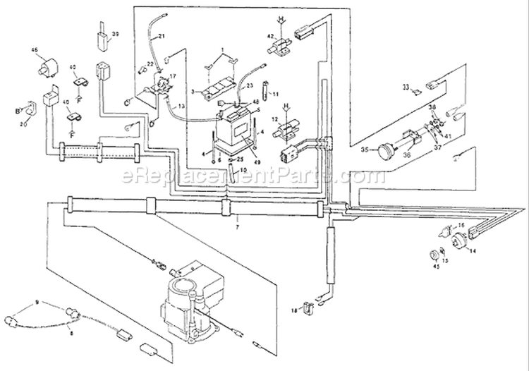 Page C Diagram and Parts List for YT120 YT 120 1990-01 Husqvarna Lawn Tractor