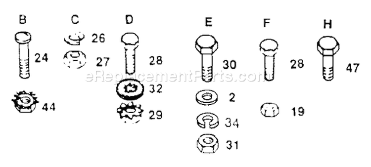 Page D Diagram and Parts List for YT120 YT 120 1990-01 Husqvarna Lawn Tractor