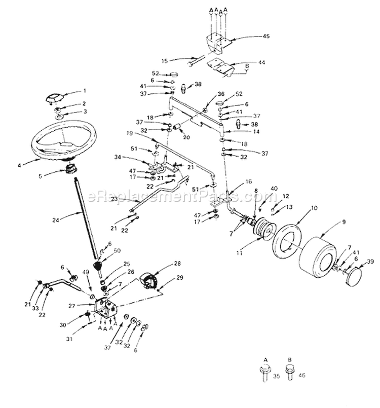 Page I Diagram and Parts List for YT125 YT 125 1990-01 Husqvarna Lawn Tractor