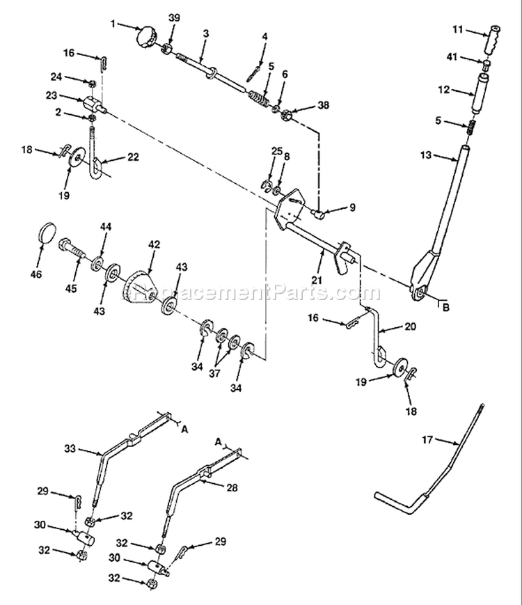 Page F Diagram and Parts List for YT140H YT 140 H H14H38B -954000151 -1991-01 Husqvarna Lawn Tractor