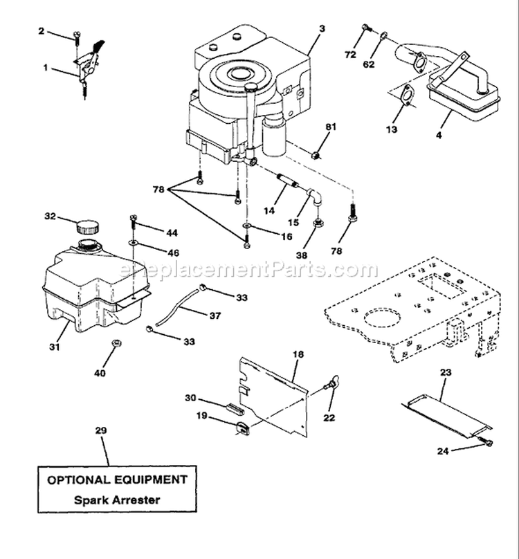Page F Diagram and Parts List for YT150 YT 150 HCA -954840021 -1996-01 Husqvarna Lawn Tractor