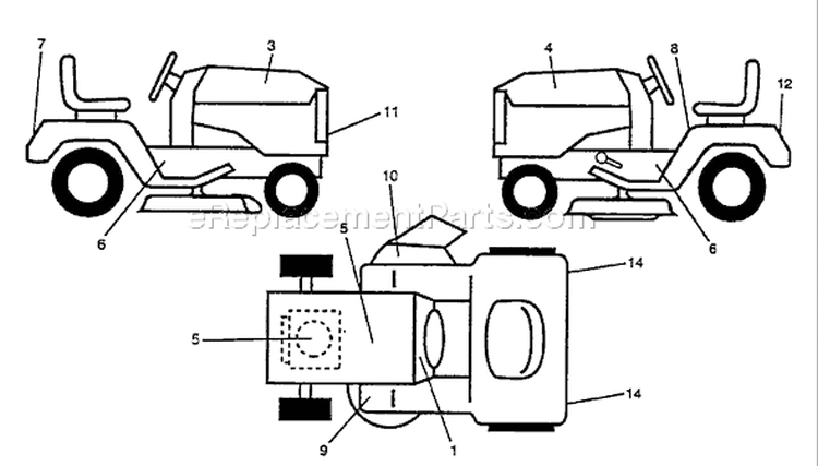 Page D Diagram and Parts List for YT160 YT 160 HU1642A -1993-01 Husqvarna Lawn Tractor