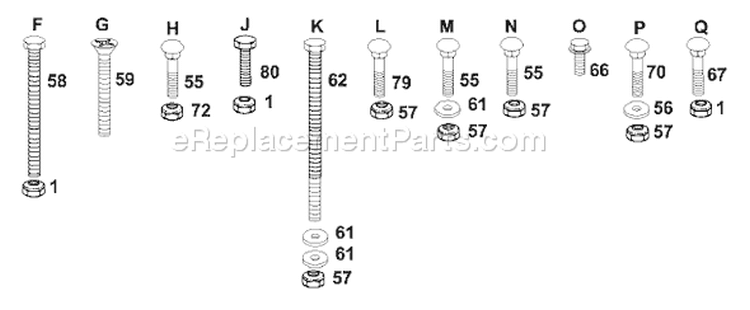 Page K Diagram and Parts List for YT161H YT 161 H H16H44B -127589 -1990-11 Husqvarna Lawn Tractor