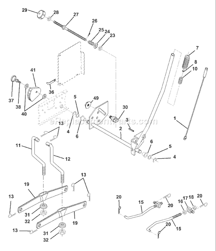 Page G Diagram and Parts List for YT180 YT 180 954140009A -1997-01 Husqvarna Lawn Tractor
