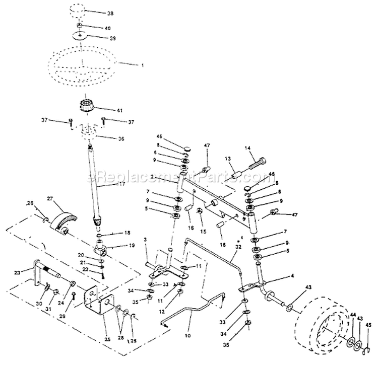 Page J Diagram and Parts List for YT180 YT 180 HN1842A -954000652 -1994-01 Husqvarna Lawn Tractor