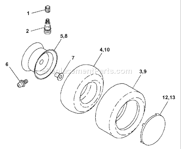 Page K Diagram and Parts List for YT190 YT 190 954001982A -1995-03 Husqvarna Lawn Tractor
