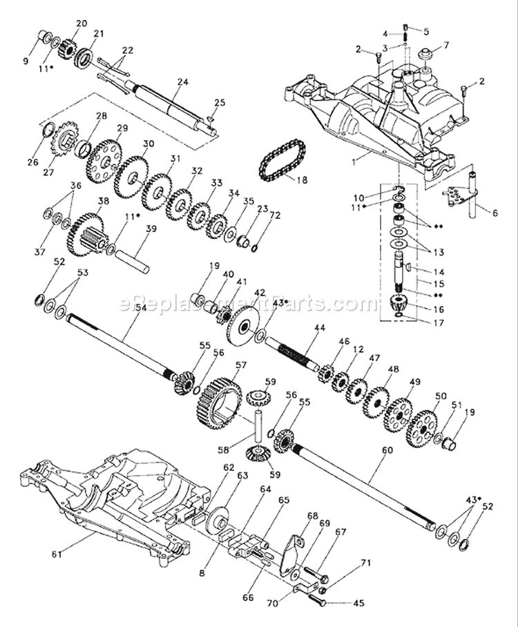 Page B Diagram and Parts List for YT190 YT 190 954001982A -1995-03 Husqvarna Lawn Tractor